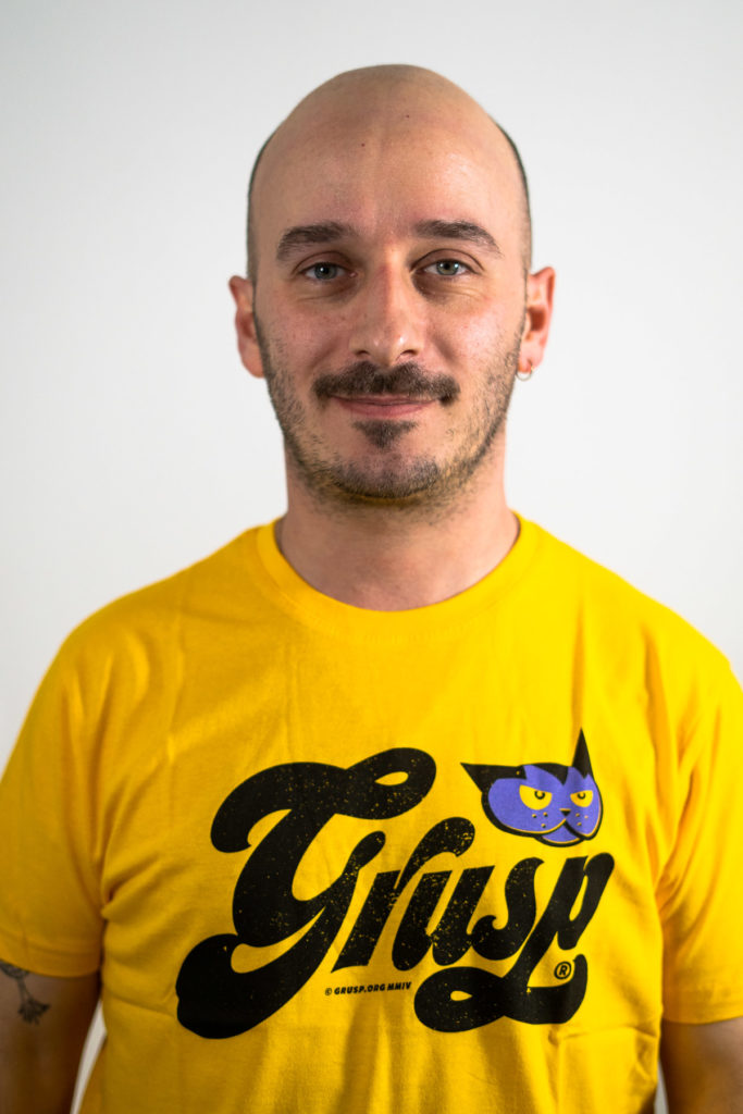 Francesco Mancin con la maglietta GrUSP